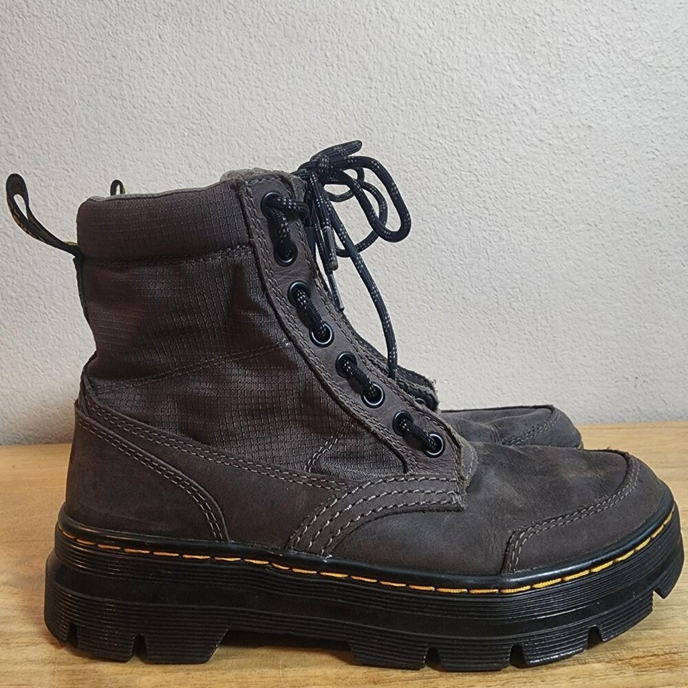 Dr Martens Combs Jungle Zip Boots Mens Size 6 Brown Lace Up Leather